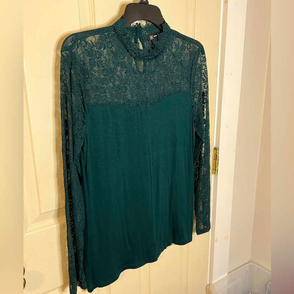 Inc lace turtleneck dress shirt